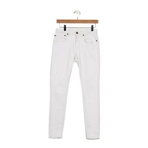 6397 White Loose Skinny Leg Jeans, Size 25